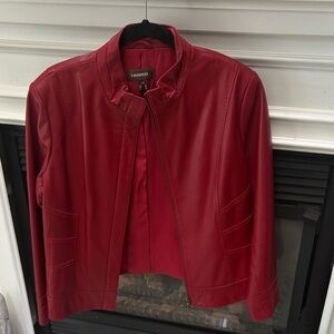 Danier Women's Vibrant Red Leather Jacket
